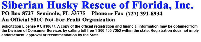 Siberian Husky Rescue of Florida, Inc.